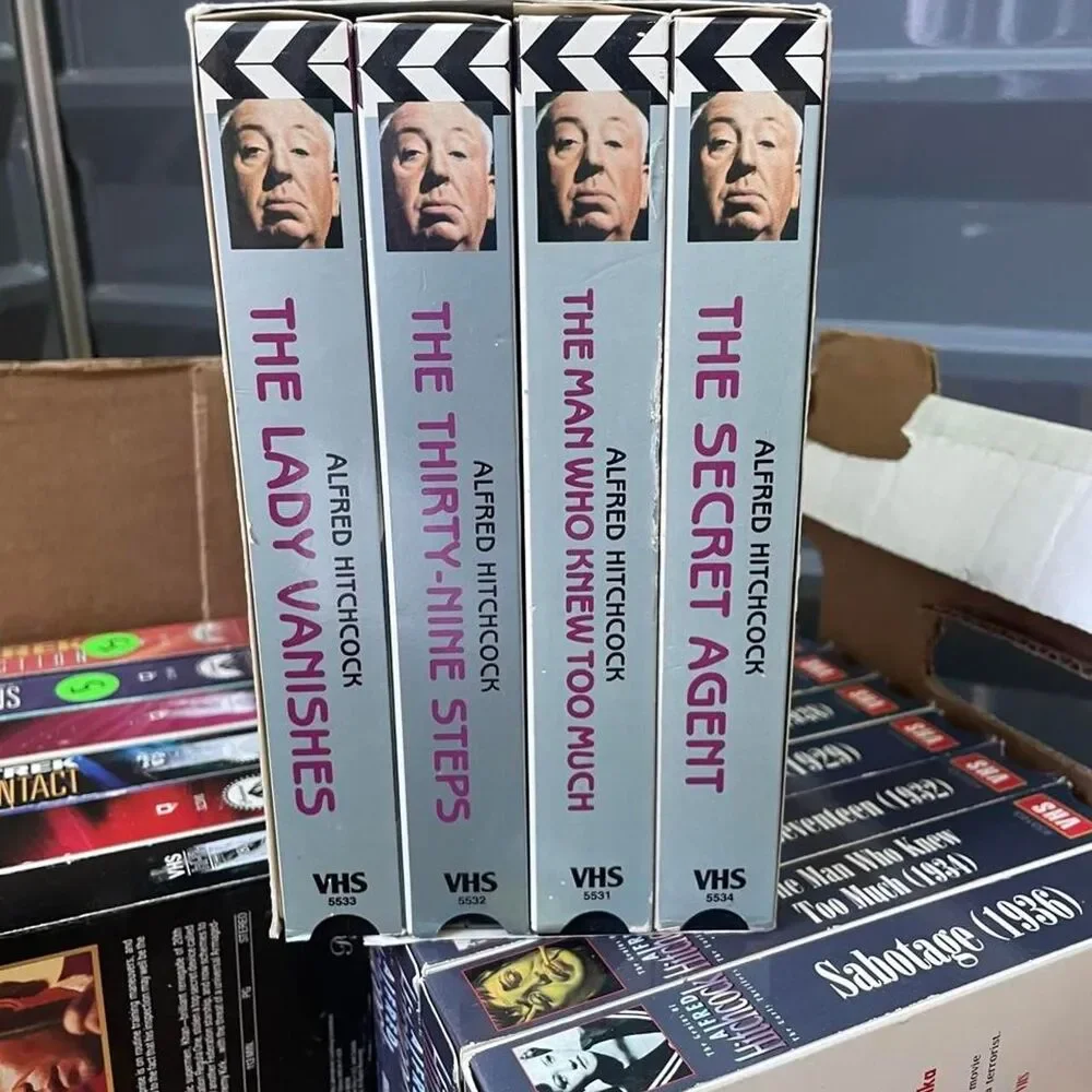 Alfred Hitchcock Master of Suspense VHS Box Set 4 VHS tapes